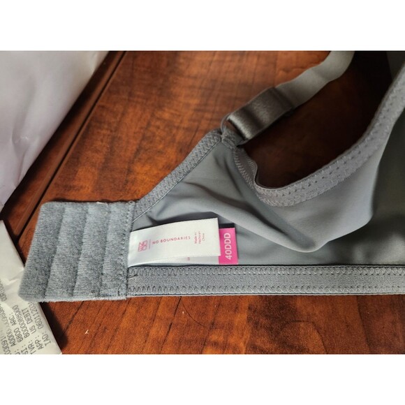 T-shirt Bra 40DDD Gray No Boundaries Underwired - Picture 2 of 5